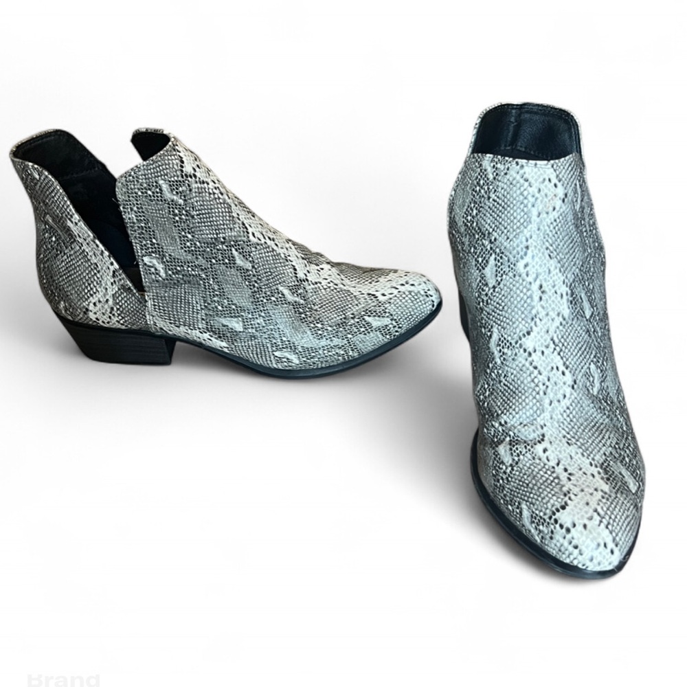 SOLD Faux Snakeskin Ankle Boots